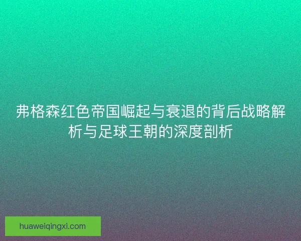 弗格森红色帝国崛起与衰退的背后战略解析与足球王朝的深度剖析